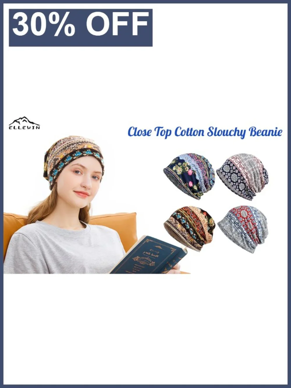 Women's Slouchy Beanie Ultra Soft Lightweight Running Skull Cap